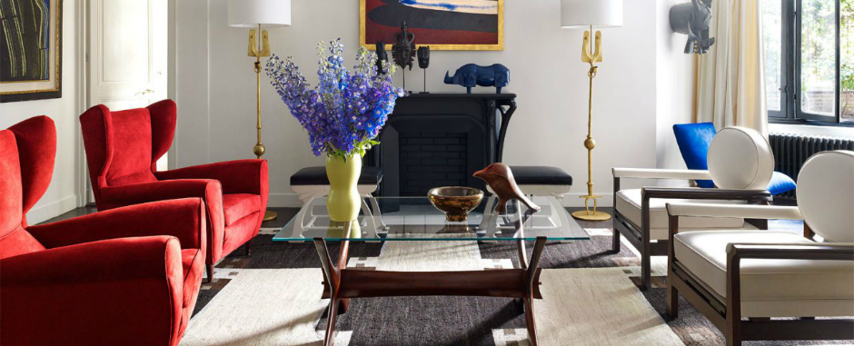 Be Marveled by a Mid-Century Modern Living Room with a Parisian Twist