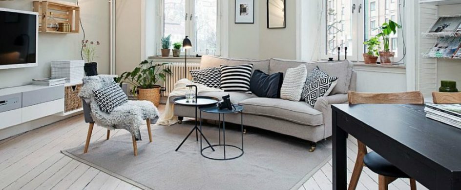 Perfect Scandinavian Living Room Ideas, White Furniture Living Room Ideas For Apartments